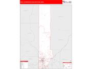 Reno <br /> Wall Map <br /> Red Line Style 2024 Map