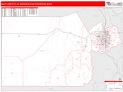Salt Lake City <br /> Wall Map <br /> Red Line Style 2024 Map