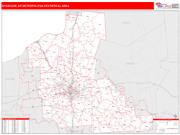 Syracuse <br /> Wall Map <br /> Red Line Style 2024 Map