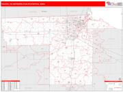 Toledo <br /> Wall Map <br /> Red Line Style 2024 Map