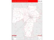 Tuscaloosa <br /> Wall Map <br /> Red Line Style 2024 Map
