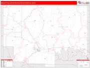 Manhattan <br /> Wall Map <br /> Red Line Style 2024 Map