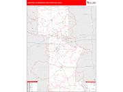 Longview <br /> Wall Map <br /> Red Line Style 2024 Map
