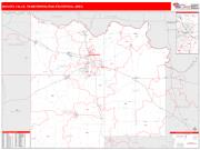 Wichita Falls <br /> Wall Map <br /> Red Line Style 2024 Map