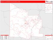 Prescott <br /> Wall Map <br /> Red Line Style 2024 Map