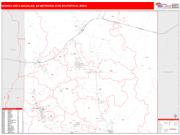 Sierra Vista-Douglas <br /> Wall Map <br /> Red Line Style 2024 Map