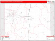 Battle Creek <br /> Wall Map <br /> Red Line Style 2024 Map