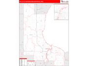Bay City <br /> Wall Map <br /> Red Line Style 2024 Map
