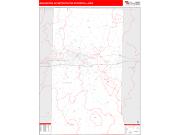 Burlington <br /> Wall Map <br /> Red Line Style 2024 Map
