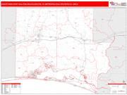 Crestview-Fort Walton Beach-Destin <br /> Wall Map <br /> Red Line Style 2024 Map