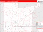 Grand Island <br /> Wall Map <br /> Red Line Style 2024 Map