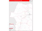 Grants Pass <br /> Wall Map <br /> Red Line Style 2024 Map