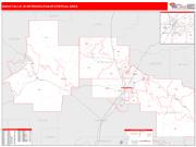 Idaho Falls <br /> Wall Map <br /> Red Line Style 2024 Map