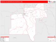 Lewiston <br /> Wall Map <br /> Red Line Style 2024 Map