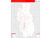 Logan <br /> Wall Map <br /> Red Line Style 2024 Map
