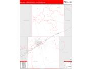 Midland <br /> Wall Map <br /> Red Line Style 2024 Map