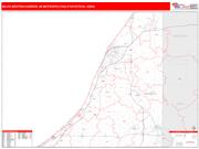 Niles-Benton Harbor <br /> Wall Map <br /> Red Line Style 2024 Map