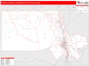 Ogden-Clearfield <br /> Wall Map <br /> Red Line Style 2024 Map