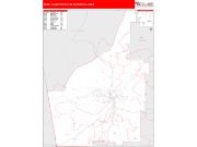 Wasatch Front <br /> Wall Map <br /> Red Line Style 2024 Map