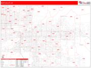 East Valley <br /> Wall Map <br /> Red Line Style 2024 Map