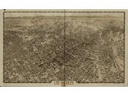 1909 Los Angeles <br />Antique <br /> Wall Map Map