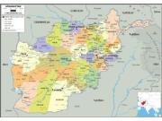Afghanistan <br /> Political <br /> Wall Map Map