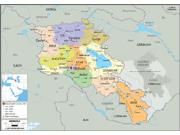 Armenia <br /> Political <br /> Wall Map Map