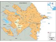 Azerbaijan <br /> Political <br /> Wall Map Map
