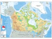 Canada <br /> Physical <br /> Wall Map Map