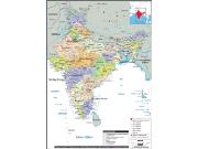 India <br /> Political <br /> Wall Map Map