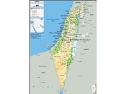 Israel <br /> Physical <br /> Wall Map Map