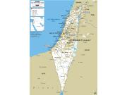 Israel Road <br /> Wall Map Map