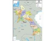 Laos <br /> Political <br /> Wall Map Map
