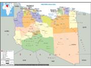 Libya <br /> Political <br /> Wall Map Map