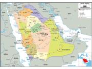 Saudi Arabia <br /> Political <br /> Wall Map Map