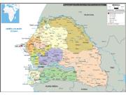 Senegal <br /> Political <br /> Wall Map Map