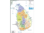 Sri Lanka <br /> Political <br /> Wall Map Map