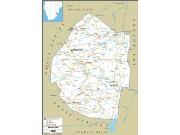 Swaziland Road <br /> Wall Map Map