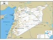 Syria Road <br /> Wall Map Map