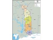 Togo <br /> Political <br /> Wall Map Map