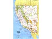 California and Nevada 1974 <br /> Wall Map Map