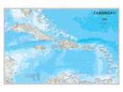 The Caribbean <br /> Wall Map Map