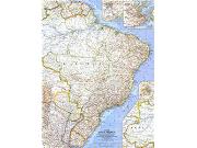 Eastern South America 1962 <br /> Wall Map Map