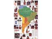 Indians of South America 1982 <br /> Wall Map Map