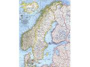 Scandinavia 1963 <br /> Wall Map Map