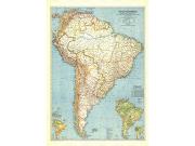 South America 1942 <br /> Wall Map Map
