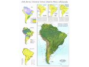 South America <br /> Physical 1972 <br /> Wall Map Map