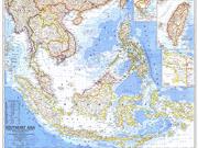 Southeast Asia 1968 <br /> Wall Map Map