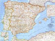 Spain and Portugal 1965 <br /> Wall Map Map