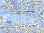 West Indies 1954 <br /> Wall Map Map